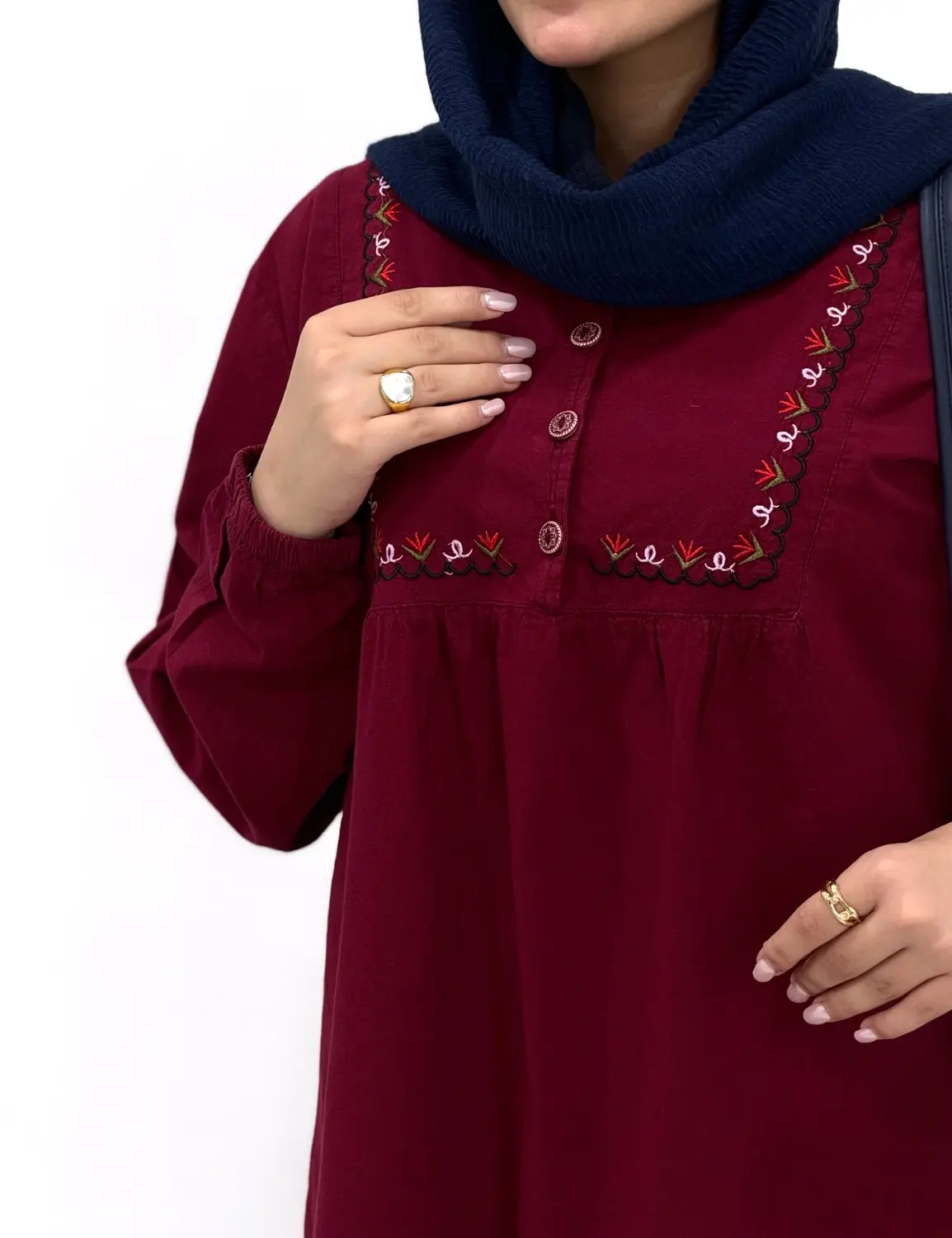 مانتو لینن گلدوزی گیسو 1